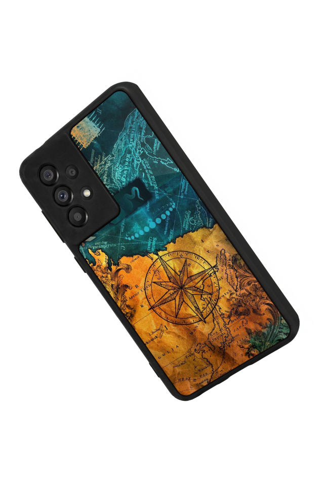 Samsung Galaxy A73 Uyumlu Harita Tasarımlı Glossy Premium Kılıf