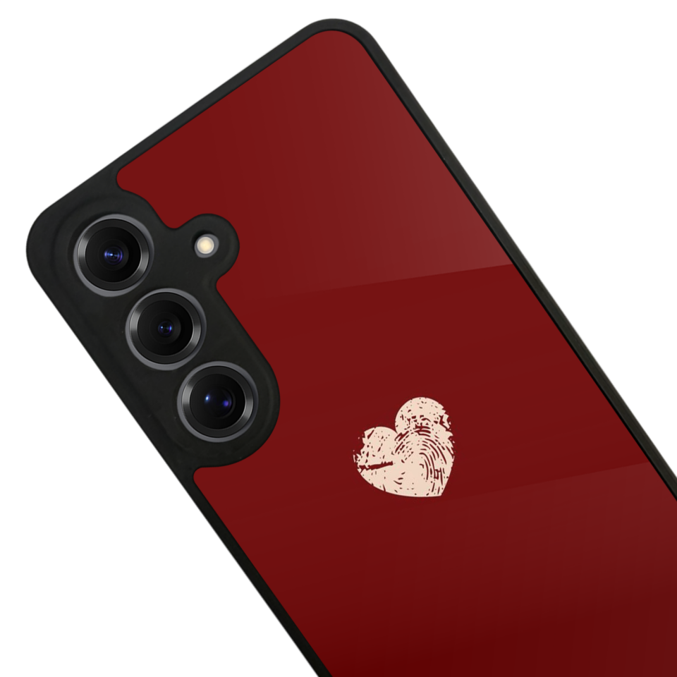 Samsung Galaxy S25 Uyumlu Kalp Love Tasarımlı Glossy Premium Kılıf