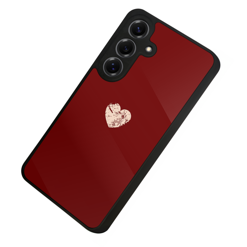 Samsung Galaxy S25 Uyumlu Kalp Love Tasarımlı Glossy Premium Kılıf