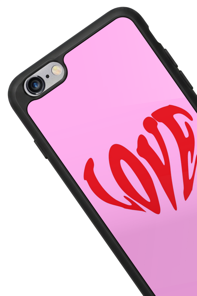 iPhone 6s Plus Uyumlu Kalp Love Tasarımlı Glossy Premium Kılıf