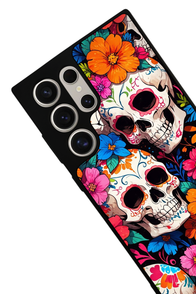 Samsung Galaxy S22 Ultra Uyumlu KuruKafa Tasarımlı Glossy Premium Kılıf