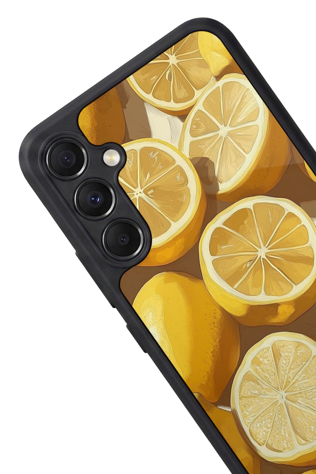 Samsung Galaxy A34 Uyumlu Limon Tasarımlı Glossy Premium Kılıf