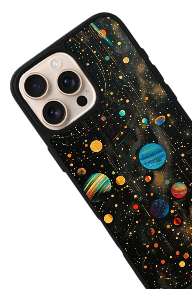 iPhone 14 Pro Uyumlu Uzay Tasarımlı Glossy Premium Kılıf