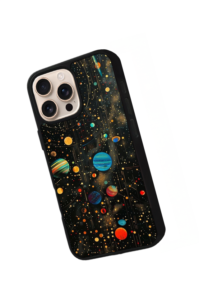 iPhone 14 Pro Uyumlu Uzay Tasarımlı Glossy Premium Kılıf