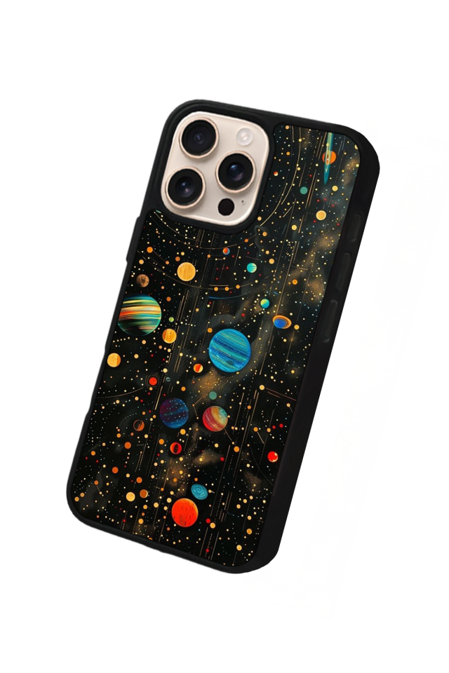 iPhone 14 Pro Uyumlu Uzay Tasarımlı Glossy Premium Kılıf