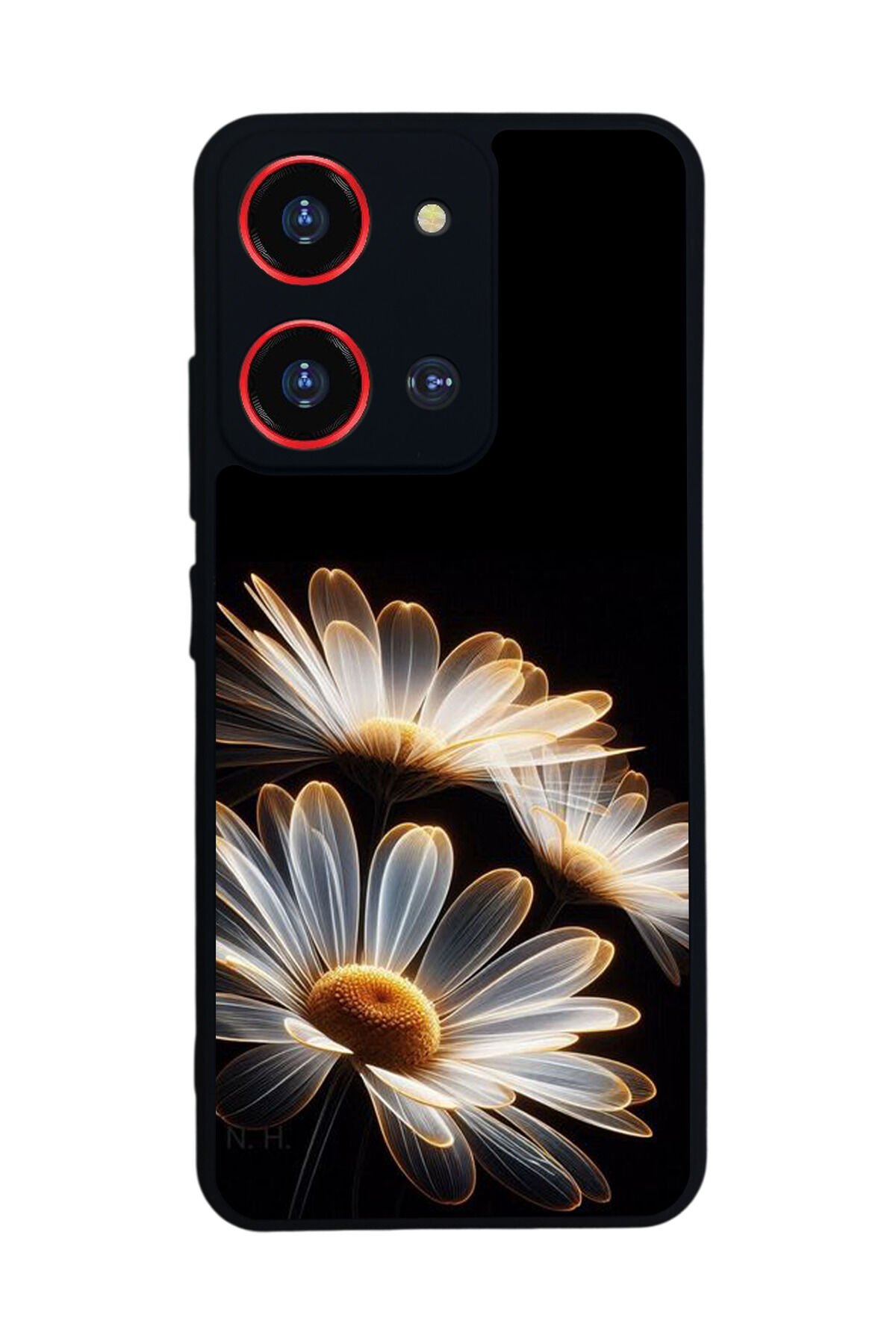 Reeder S19 Max Pro S 108MP Uyumlu Cicek Tasarımlı Glossy Premium Kılıf
