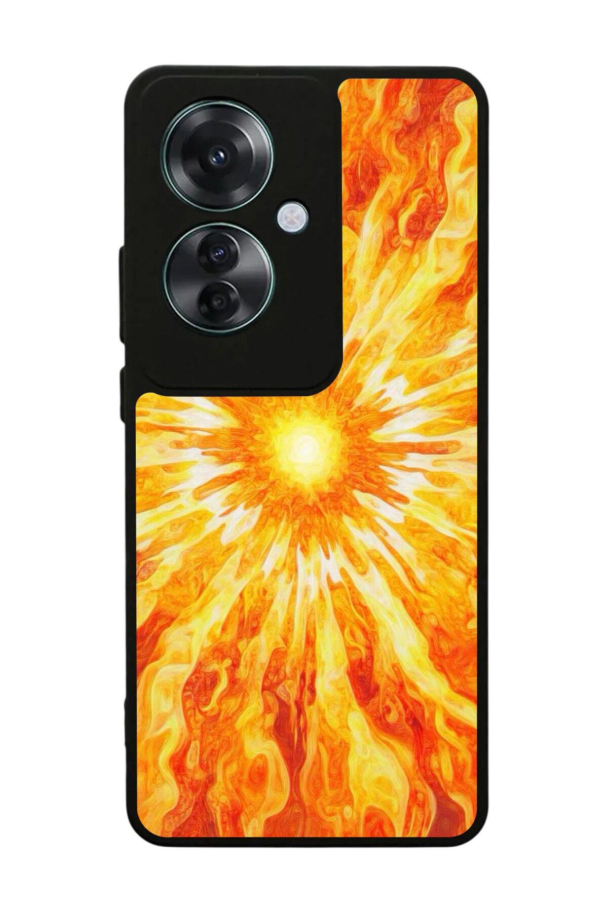 Oppo Reno 11F Uyumlu Güneş Tasarımlı Glossy Premium Kılıf