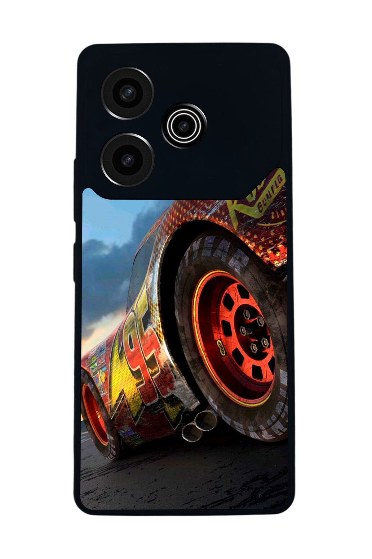 Tecno Pova 6 Uyumlu Şimsek McQueen Tasarımlı Glossy Premium Kılıf