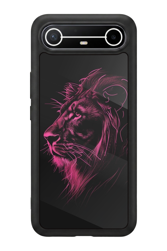 Tecno Spark Slim 5G Uyumlu Aslan Tasarımlı Glossy Premium Kılıf