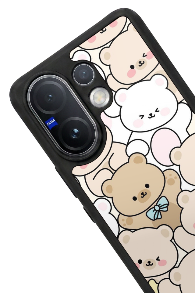 Vivo V60 Uyumlu Ayı Tasarımlı Glossy Premium Kılıf