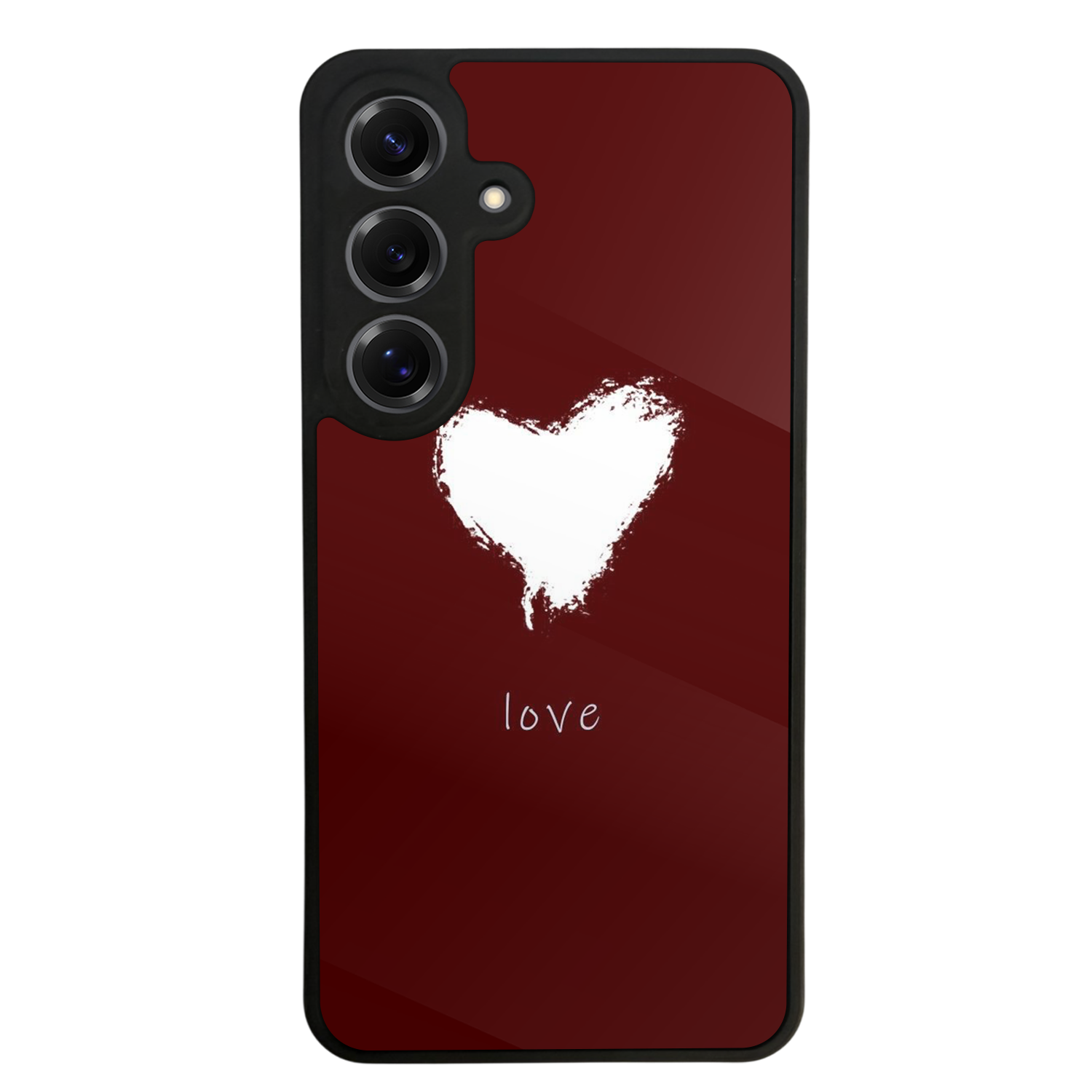 Samsung Galaxy S25 Uyumlu Kalp Love Tasarımlı Glossy Premium Kılıf