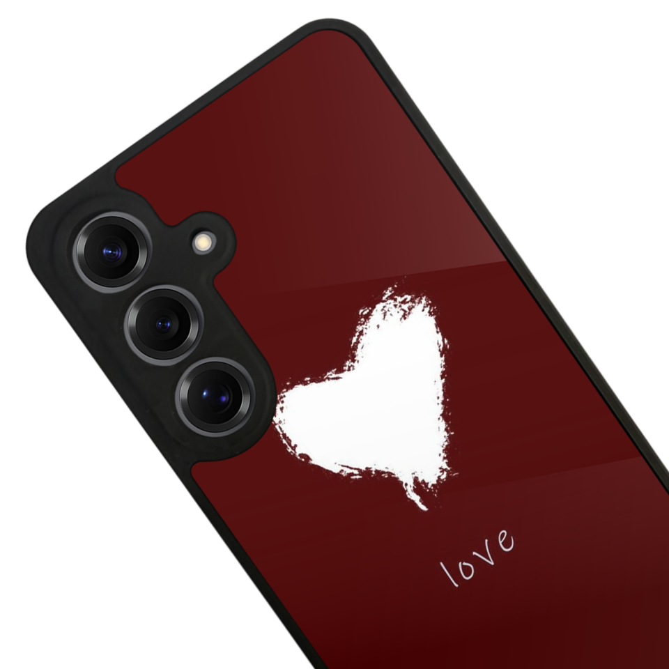 Samsung Galaxy S25 Uyumlu Kalp Love Tasarımlı Glossy Premium Kılıf