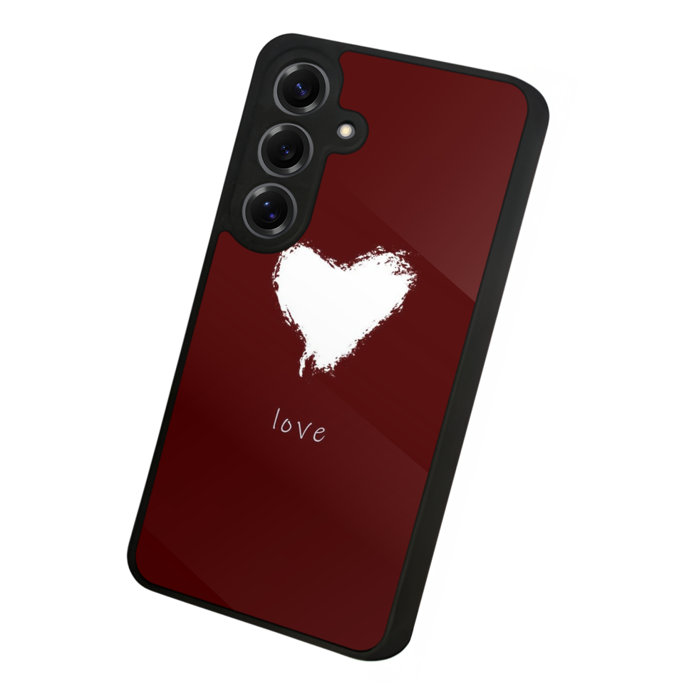 Samsung Galaxy S25 Uyumlu Kalp Love Tasarımlı Glossy Premium Kılıf