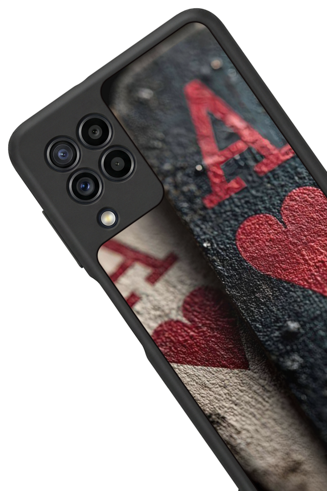 Samsung Galaxy M22 Uyumlu Kart Tasarımlı Glossy Premium Kılıf