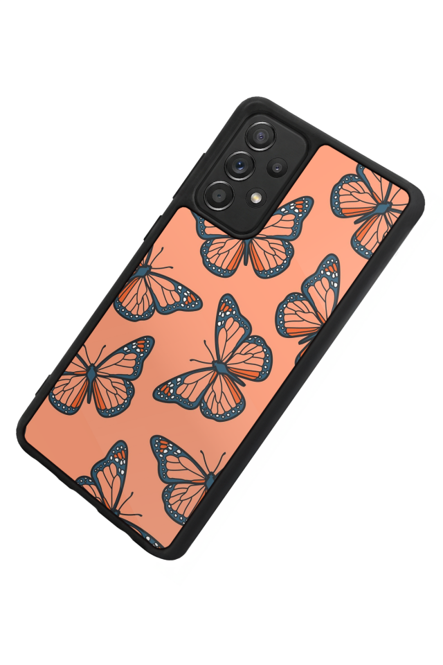 Samsung Galaxy A72 Uyumlu Kelebek Tasarımlı Glossy Premium Kılıf