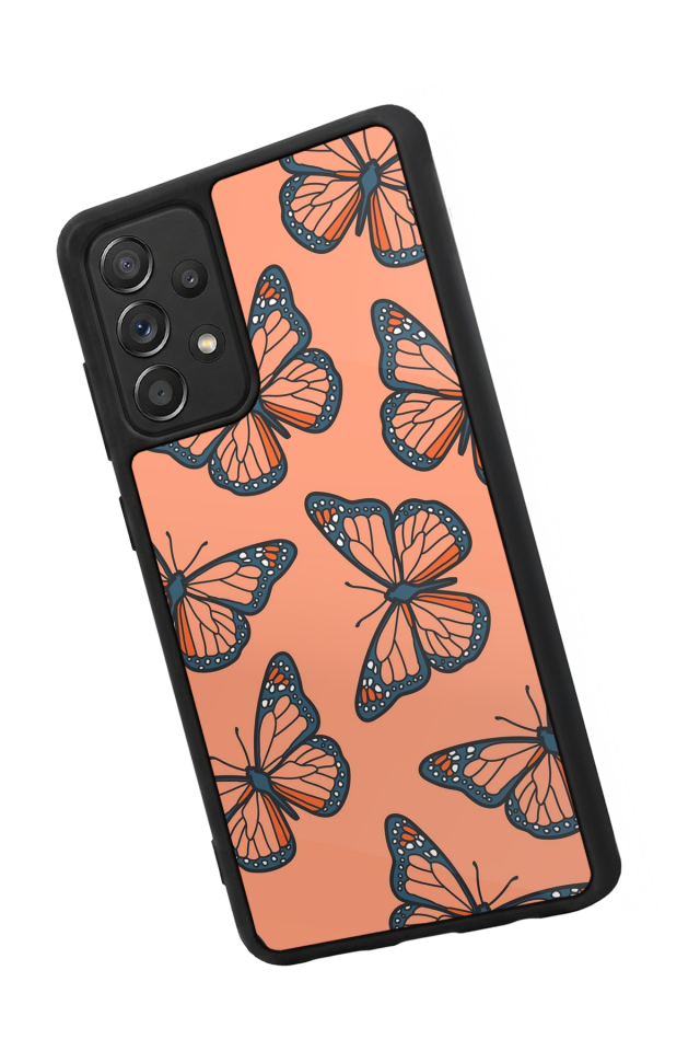 Samsung Galaxy A72 Uyumlu Kelebek Tasarımlı Glossy Premium Kılıf