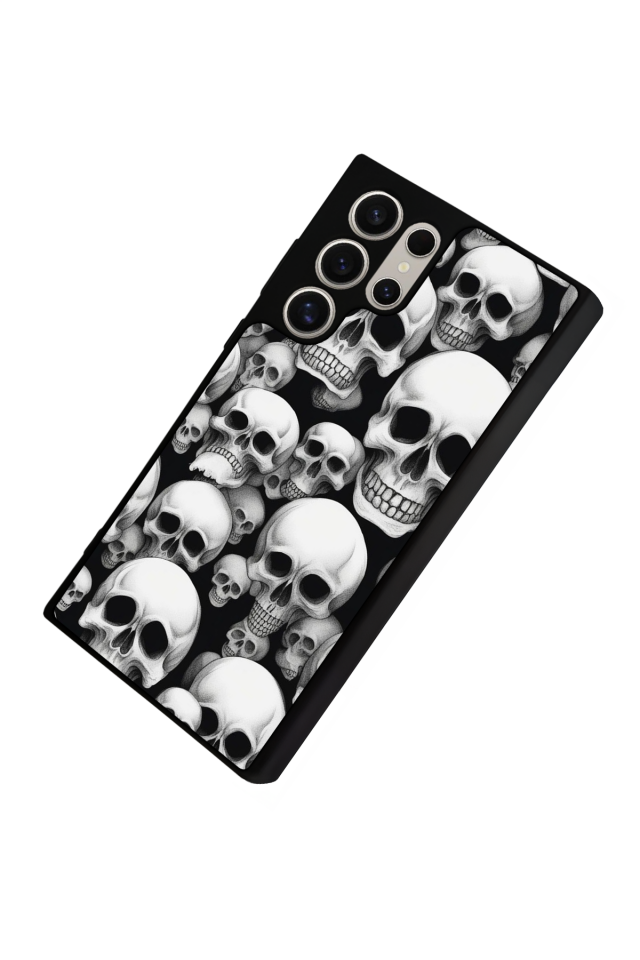 Samsung Galaxy S22 Ultra Uyumlu KuruKafa Tasarımlı Glossy Premium Kılıf