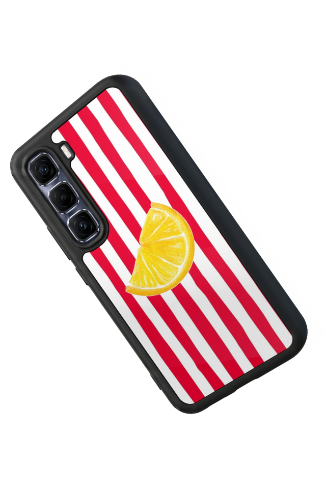 Infinix Hot 60 Pro Plus Uyumlu Limon Tasarımlı Glossy Premium Kılıf