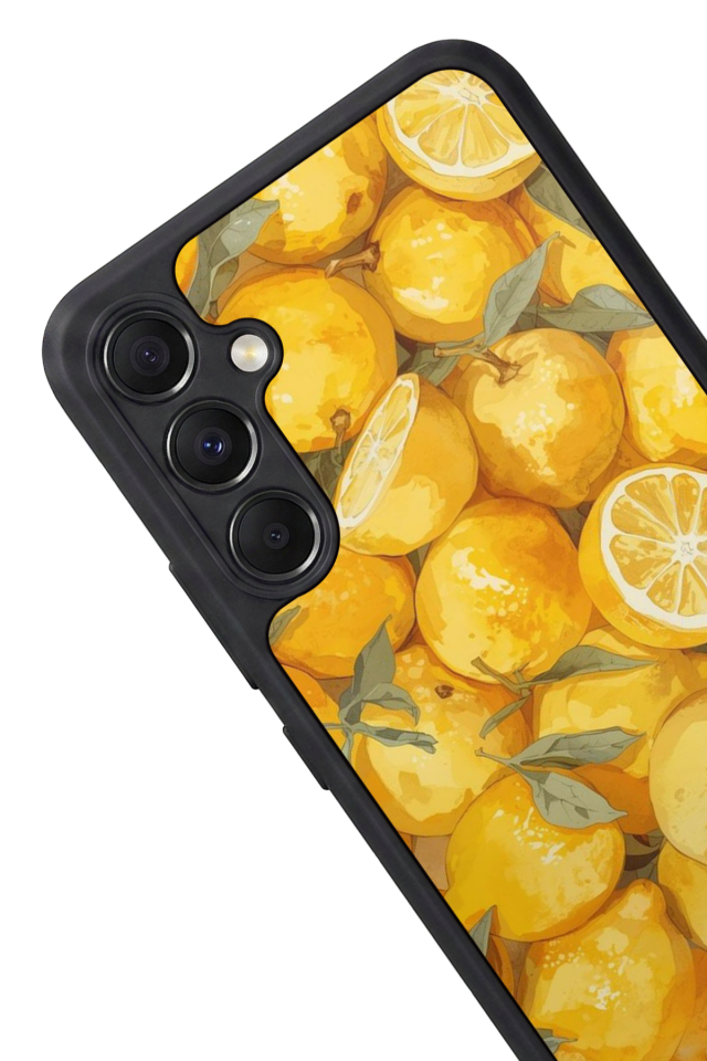 Samsung Galaxy A34 Uyumlu Limon Tasarımlı Glossy Premium Kılıf