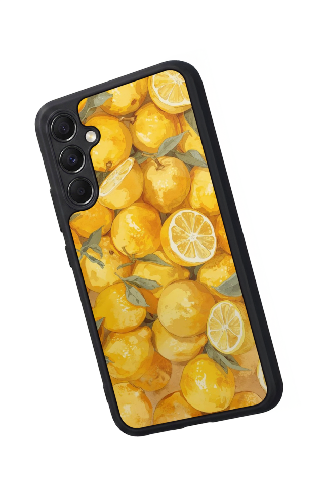 Samsung Galaxy A34 Uyumlu Limon Tasarımlı Glossy Premium Kılıf