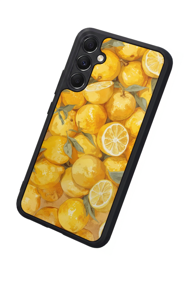 Samsung Galaxy A34 Uyumlu Limon Tasarımlı Glossy Premium Kılıf