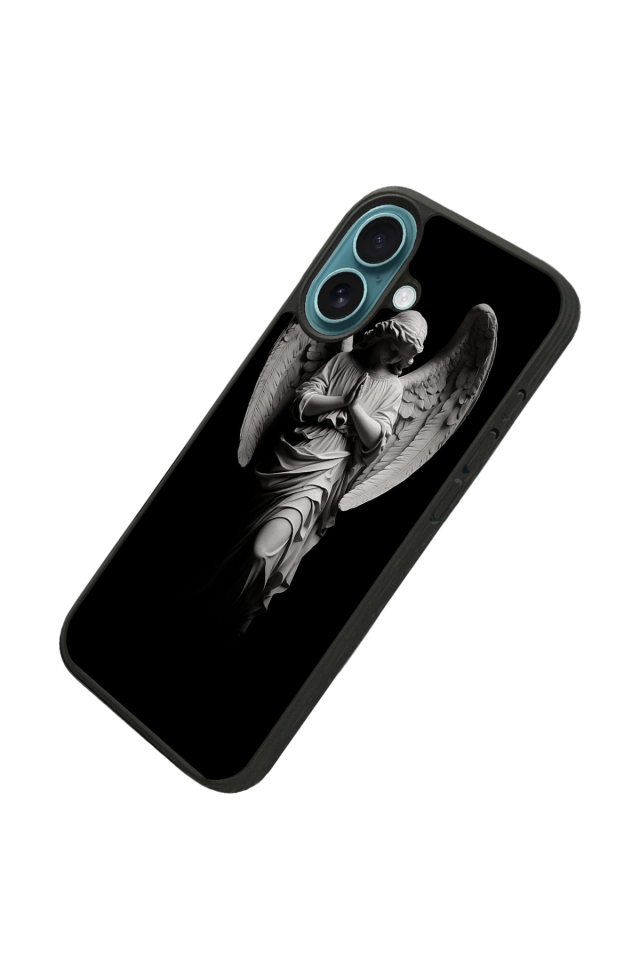 iPhone 16 Uyumlu Melek Tasarımlı Glossy Premium Kılıf