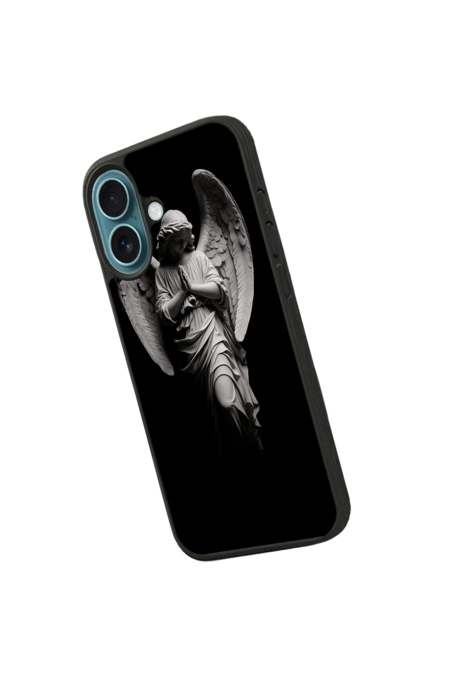 iPhone 16 Uyumlu Melek Tasarımlı Glossy Premium Kılıf