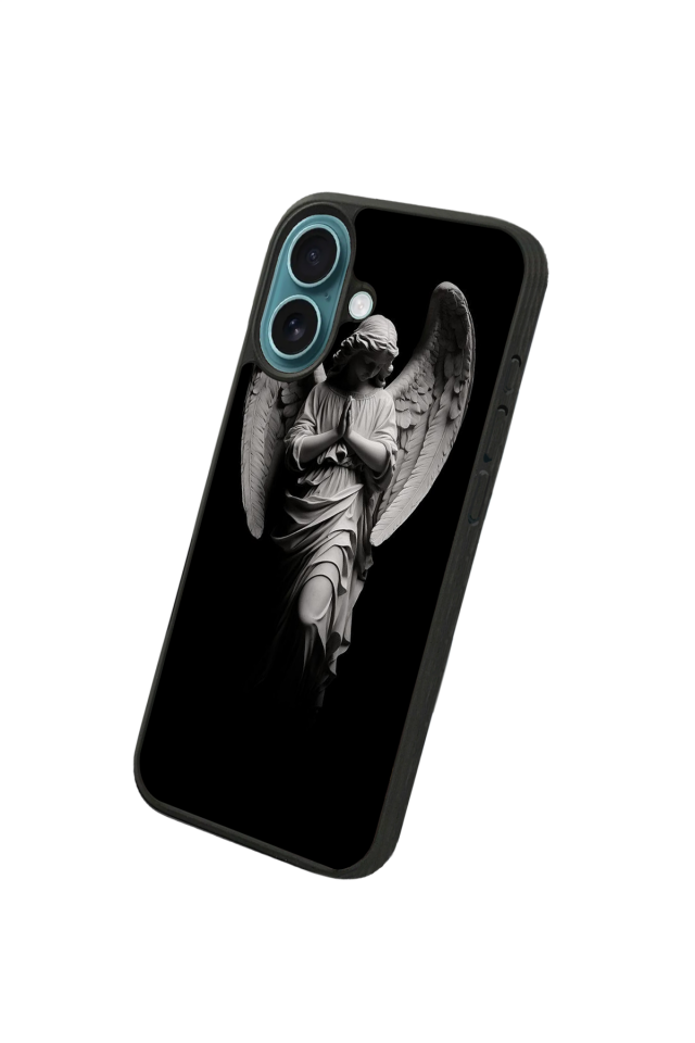 iPhone 16 Uyumlu Melek Tasarımlı Glossy Premium Kılıf