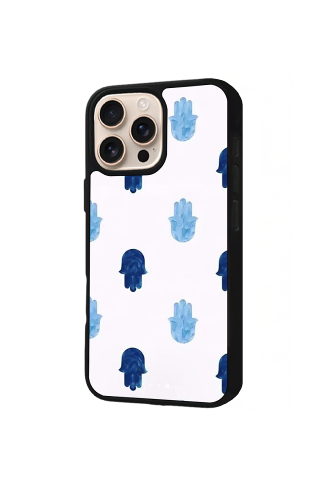 iPhone 16 Pro Uyumlu Nazar Tasarımlı Glossy Premium Kılıf