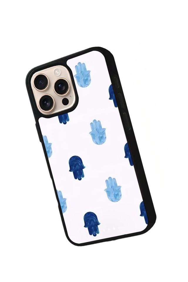 iPhone 16 Pro Uyumlu Nazar Tasarımlı Glossy Premium Kılıf