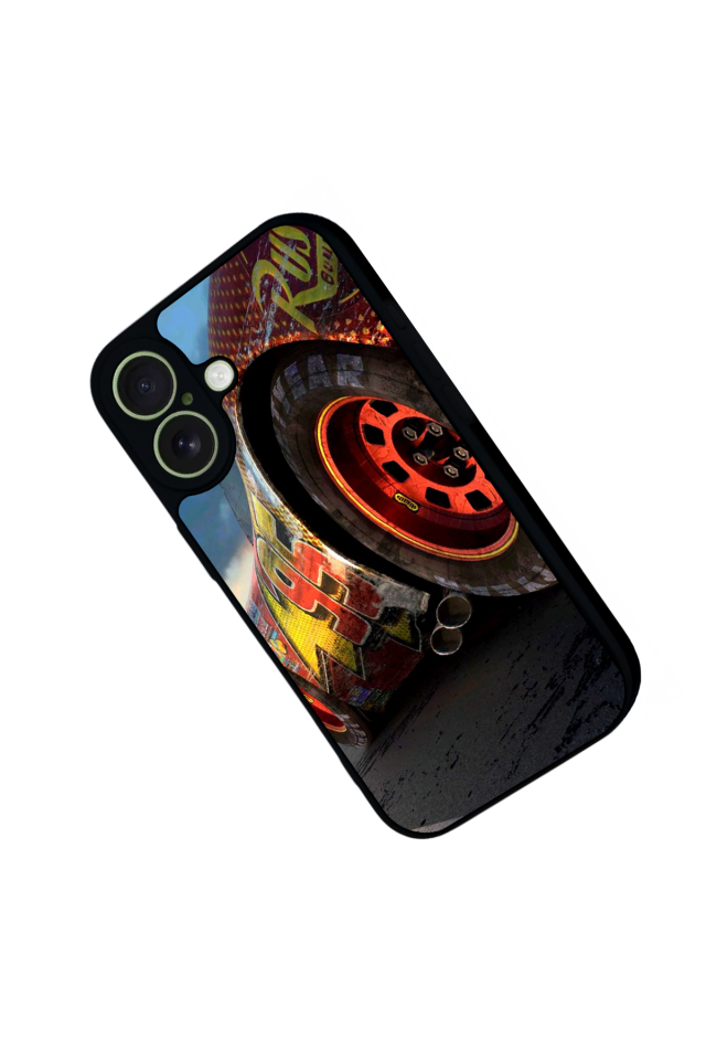 iPhone 17 Uyumlu Şimsek McQueen Tasarımlı Glossy Premium Kılıf
