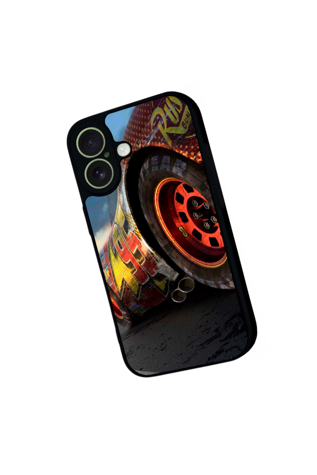 iPhone 17 Uyumlu Şimsek McQueen Tasarımlı Glossy Premium Kılıf