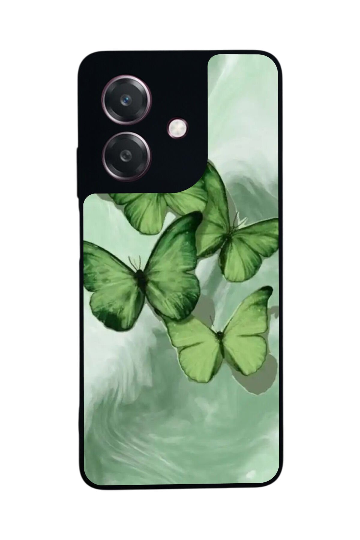 Oppo A3 5G Uyumlu Kelebek Tasarımlı Glossy Premium Kılıf