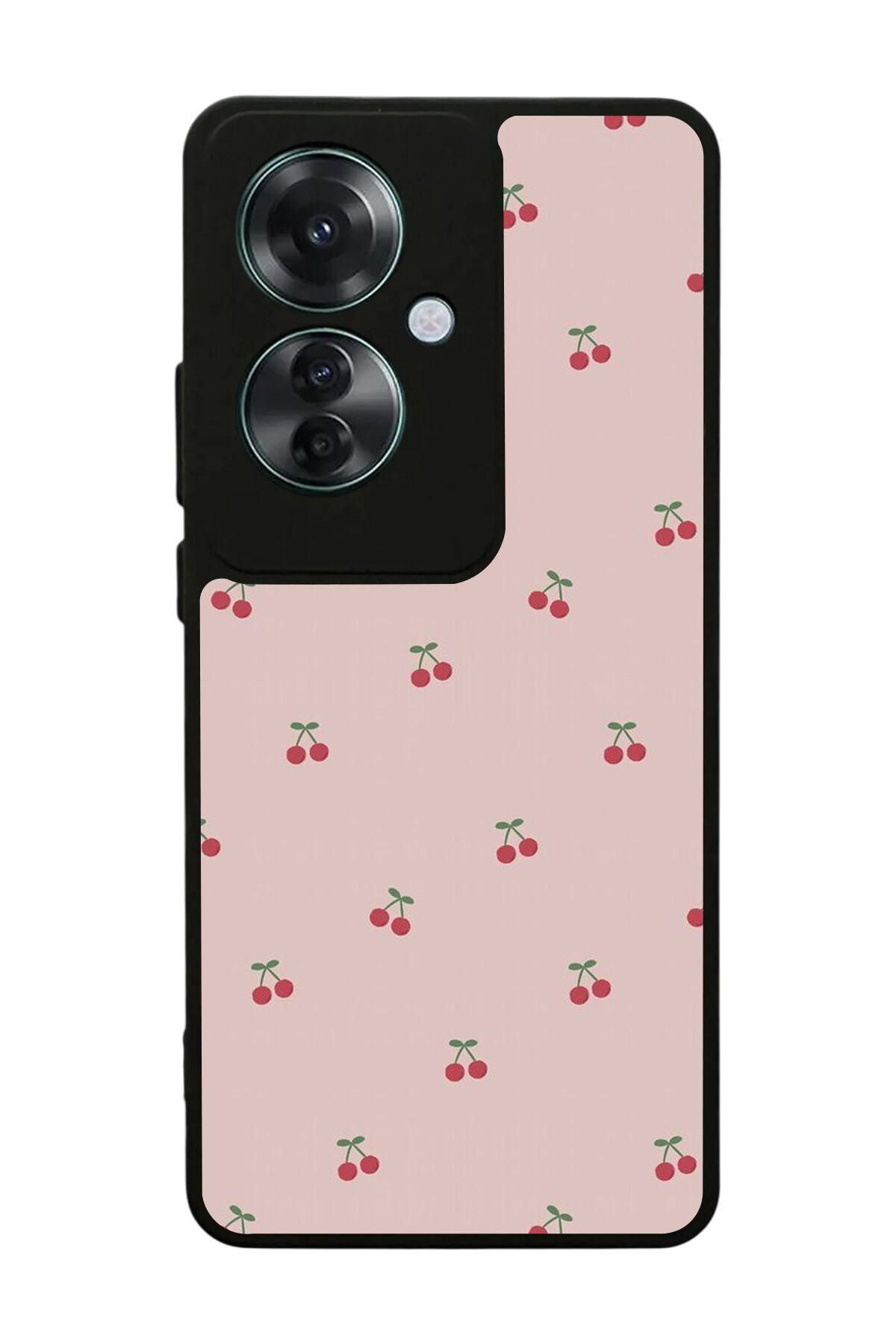 Oppo Reno 11F Uyumlu Kiraz Tasarımlı Glossy Premium Kılıf