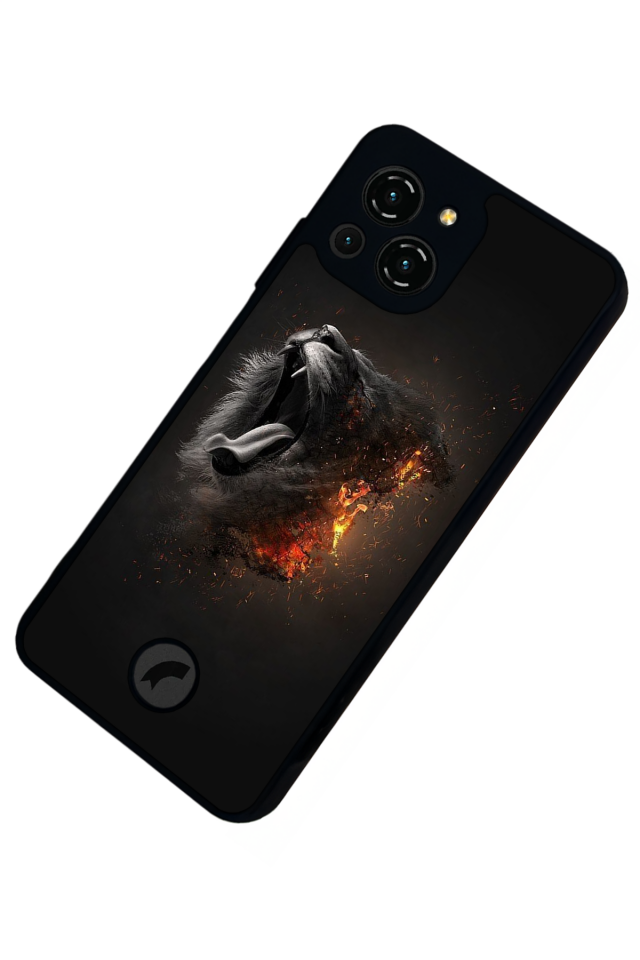 Reeder S23 Pro Max Uyumlu Aslan Tasarımlı Glossy Premium Kılıf