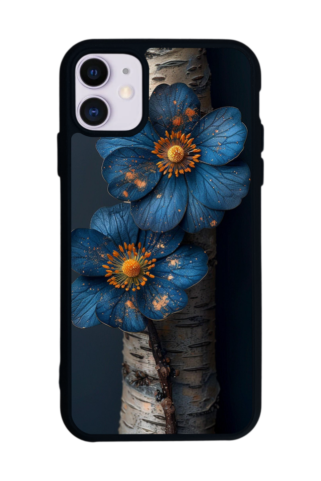 iPhone 11 Uyumlu Cicek Tasarımlı Glossy Premium Kılıf