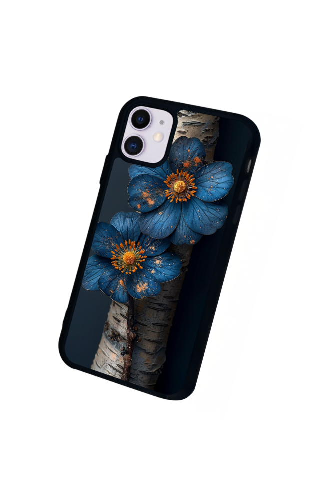 iPhone 11 Uyumlu Cicek Tasarımlı Glossy Premium Kılıf