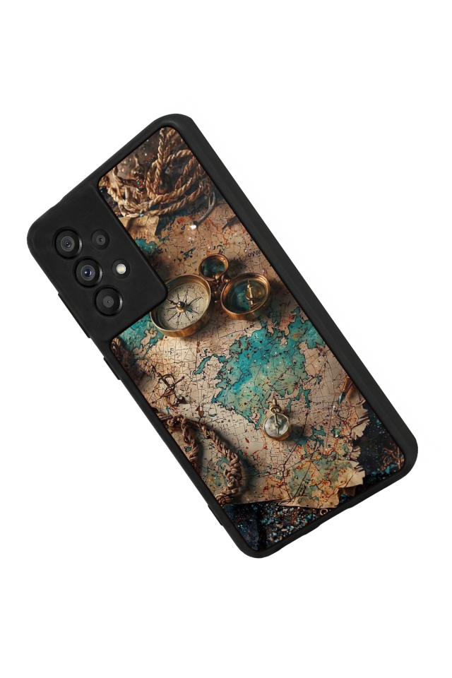 Samsung Galaxy A73 Uyumlu Harita Tasarımlı Glossy Premium Kılıf