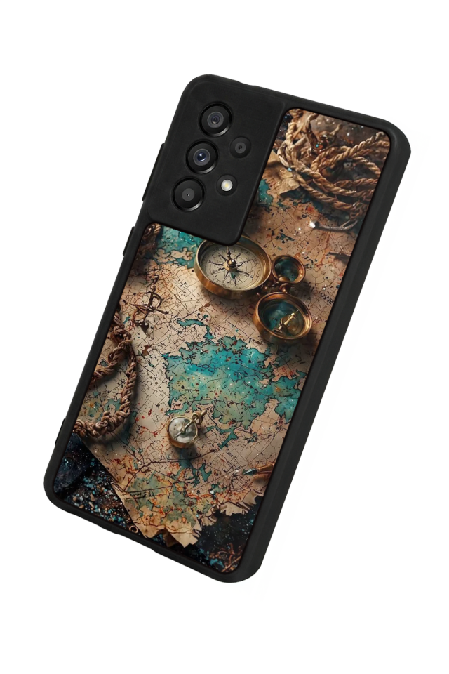Samsung Galaxy A73 Uyumlu Harita Tasarımlı Glossy Premium Kılıf