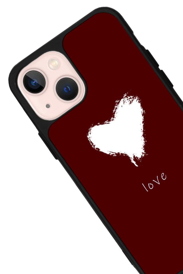 iPhone 13/14 Uyumlu Kalp Love Tasarımlı Glossy Premium Kılıf