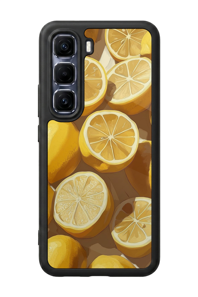 Infinix Hot 60 Pro Plus Uyumlu Limon Tasarımlı Glossy Premium Kılıf