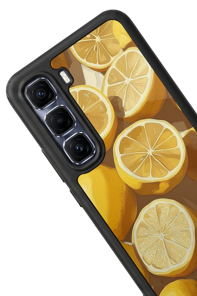 Infinix Hot 60 Pro Plus Uyumlu Limon Tasarımlı Glossy Premium Kılıf