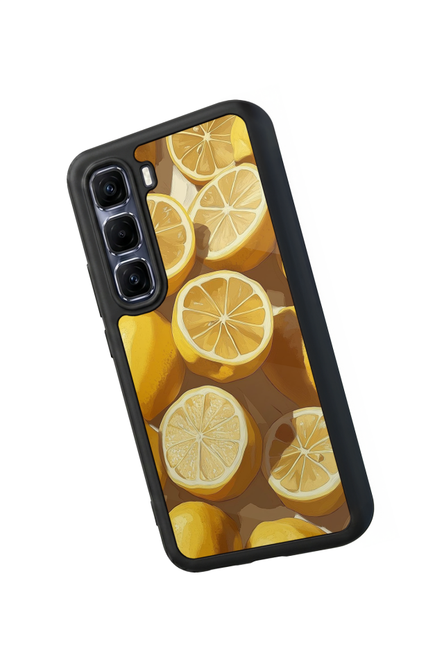 Infinix Hot 60 Pro Plus Uyumlu Limon Tasarımlı Glossy Premium Kılıf
