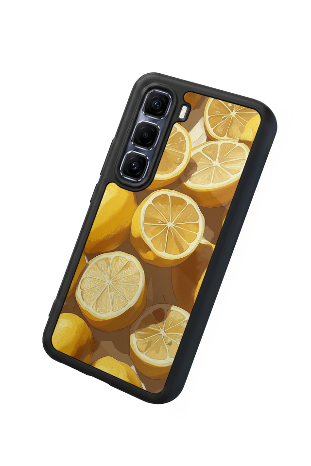 Infinix Hot 60 Pro Plus Uyumlu Limon Tasarımlı Glossy Premium Kılıf
