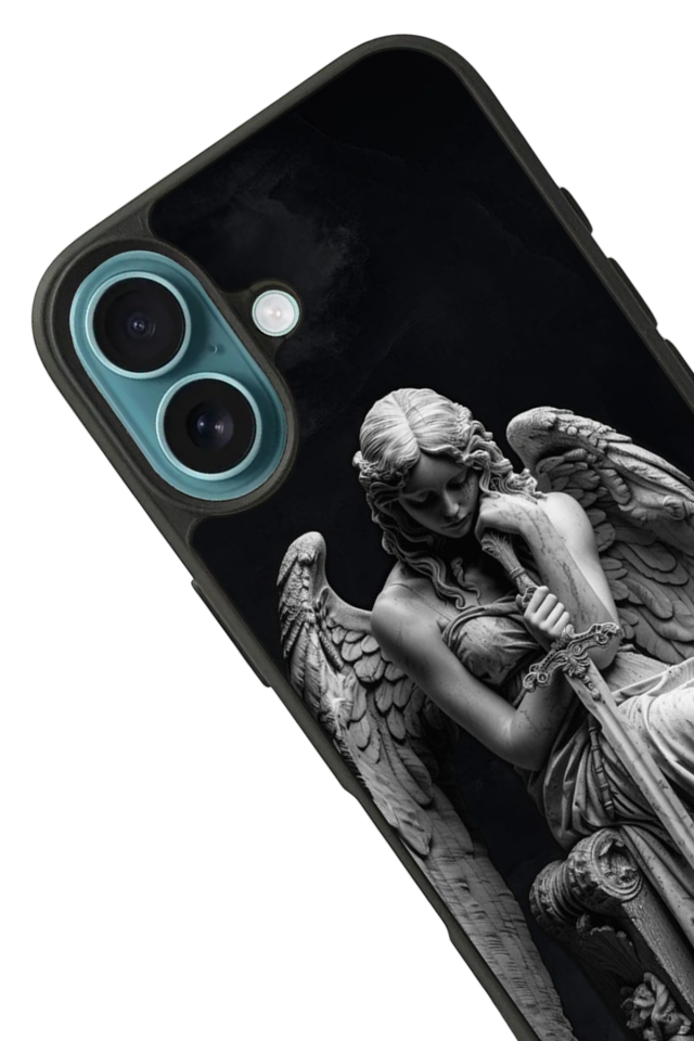 iPhone 16 Uyumlu Melek Tasarımlı Glossy Premium Kılıf