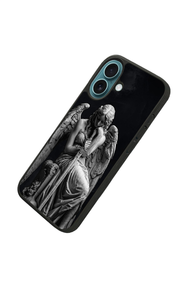 iPhone 16 Uyumlu Melek Tasarımlı Glossy Premium Kılıf