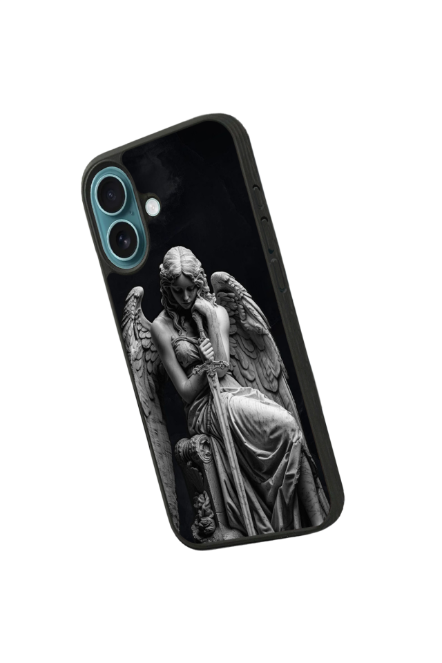 iPhone 16 Uyumlu Melek Tasarımlı Glossy Premium Kılıf