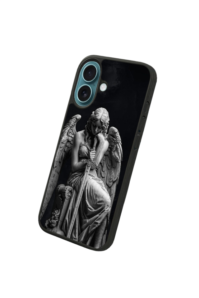 iPhone 16 Uyumlu Melek Tasarımlı Glossy Premium Kılıf
