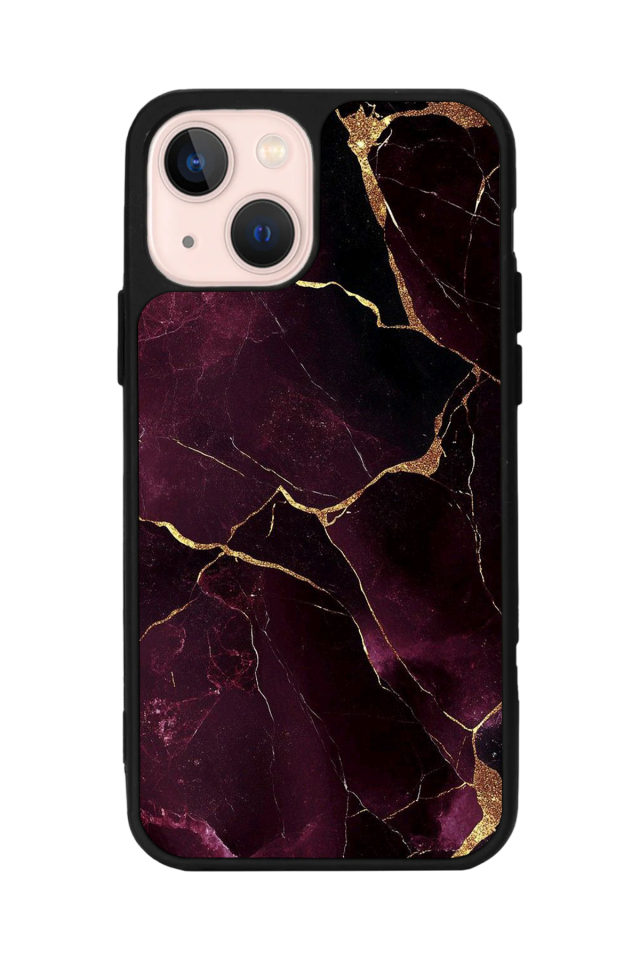 iPhone 15 Plus Uyumlu Mermer Marble Tasarımlı Glossy Premium Kılıf