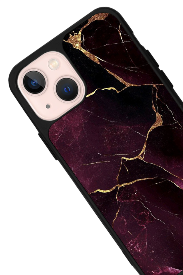 iPhone 15 Plus Uyumlu Mermer Marble Tasarımlı Glossy Premium Kılıf